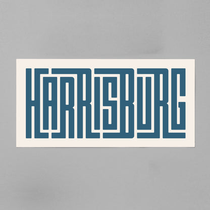Unframed Harrisburg Poster on Gray Background