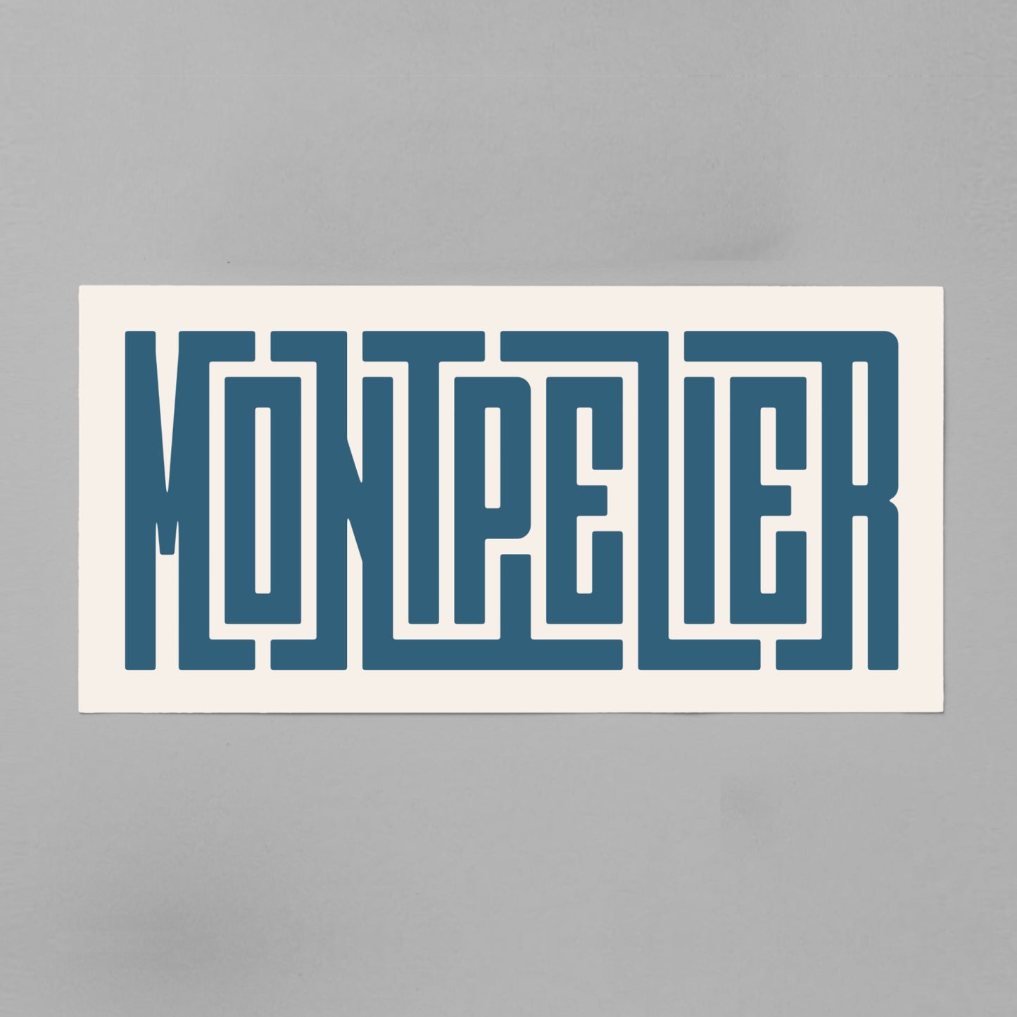 Unframed Montpelier Poster on Gray Background