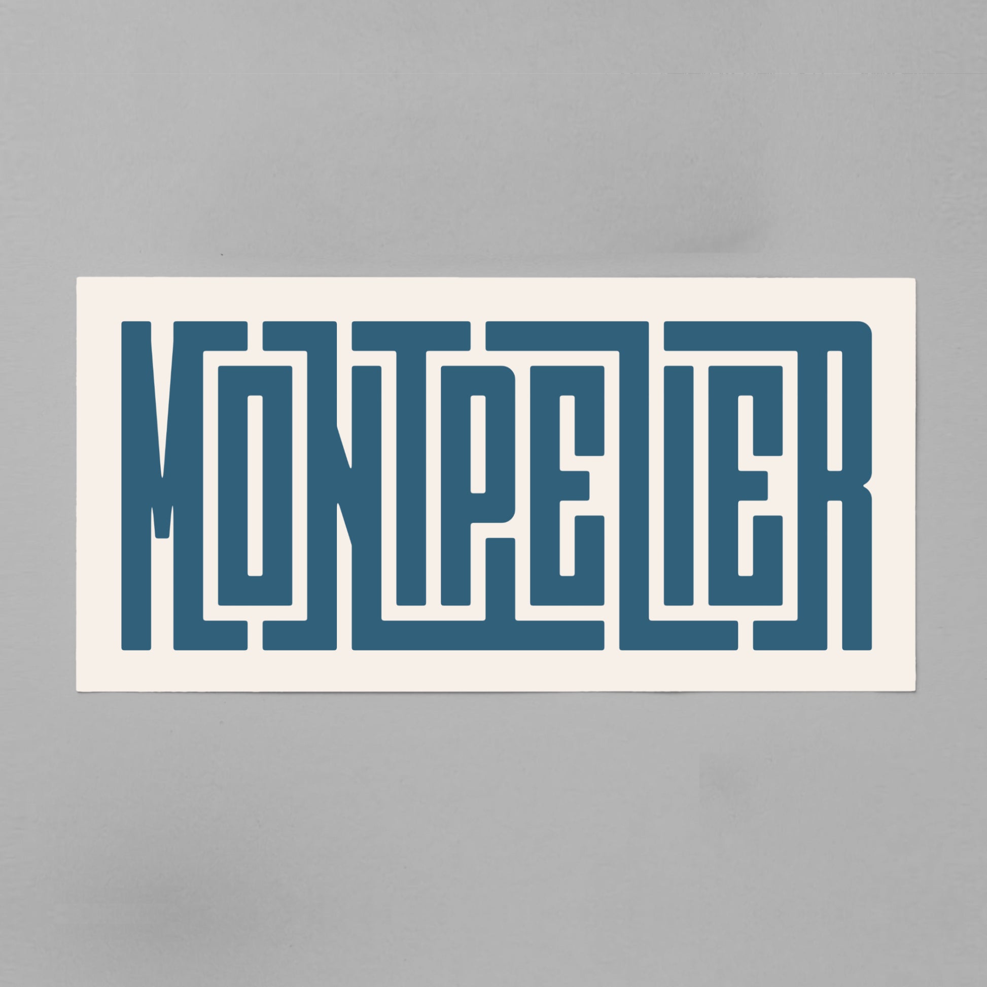 Unframed Montpelier Poster on Gray Background