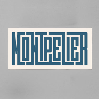 Unframed Montpelier Poster on Gray Background