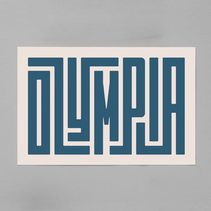Unframed Olympia Poster on Gray Background