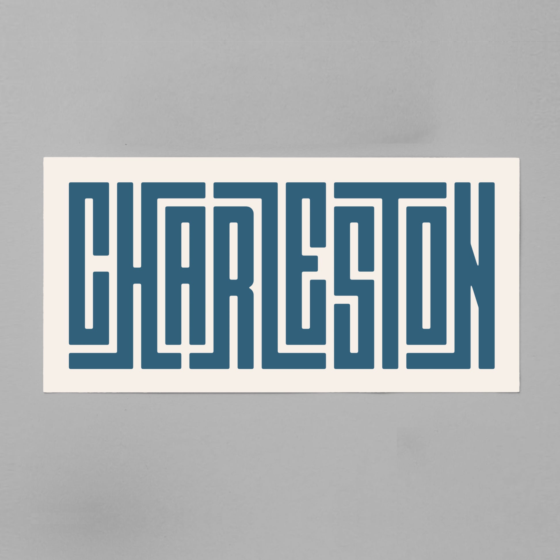 Unframed Charleston Poster on Gray Background