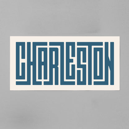 Unframed Charleston Poster on Gray Background