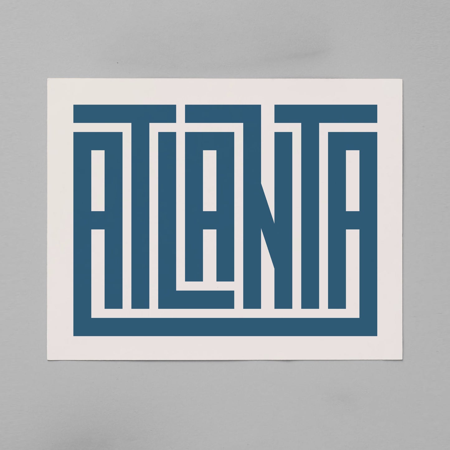 Unframed Atlanta Poster on Gray Background