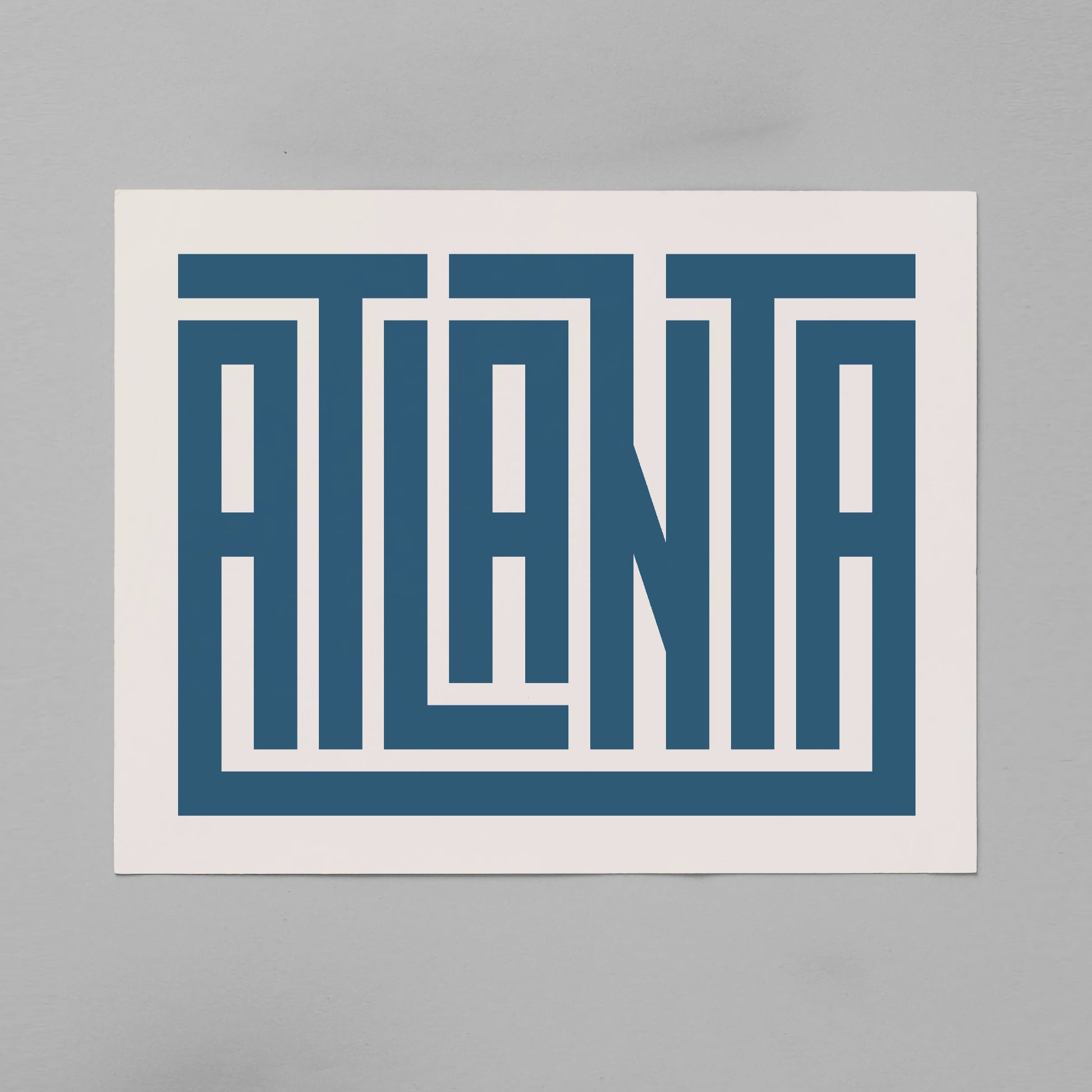 Unframed Atlanta Poster on Gray Background