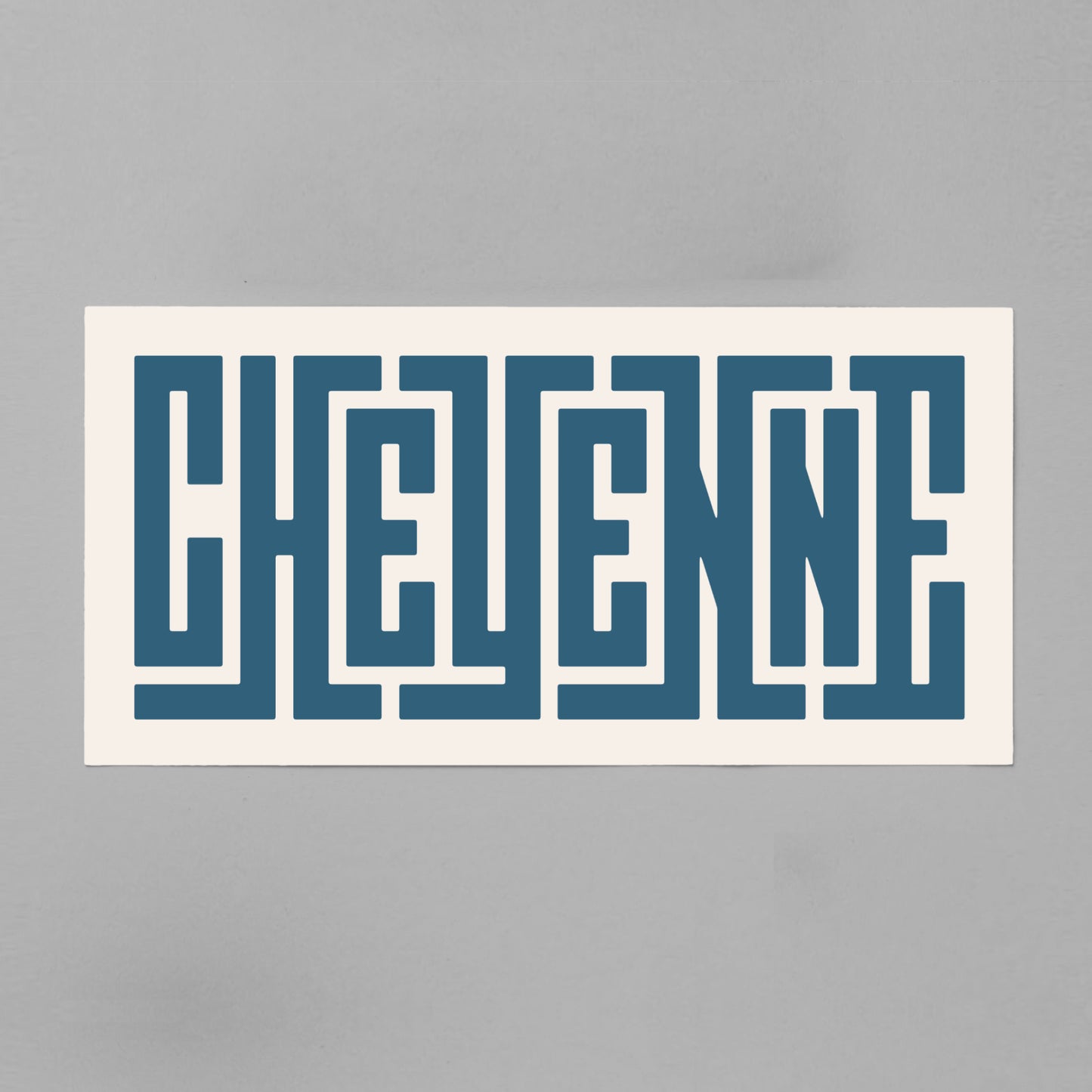 Unframed Cheyenne Poster on Gray Background