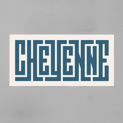 Unframed Cheyenne Poster on Gray Background