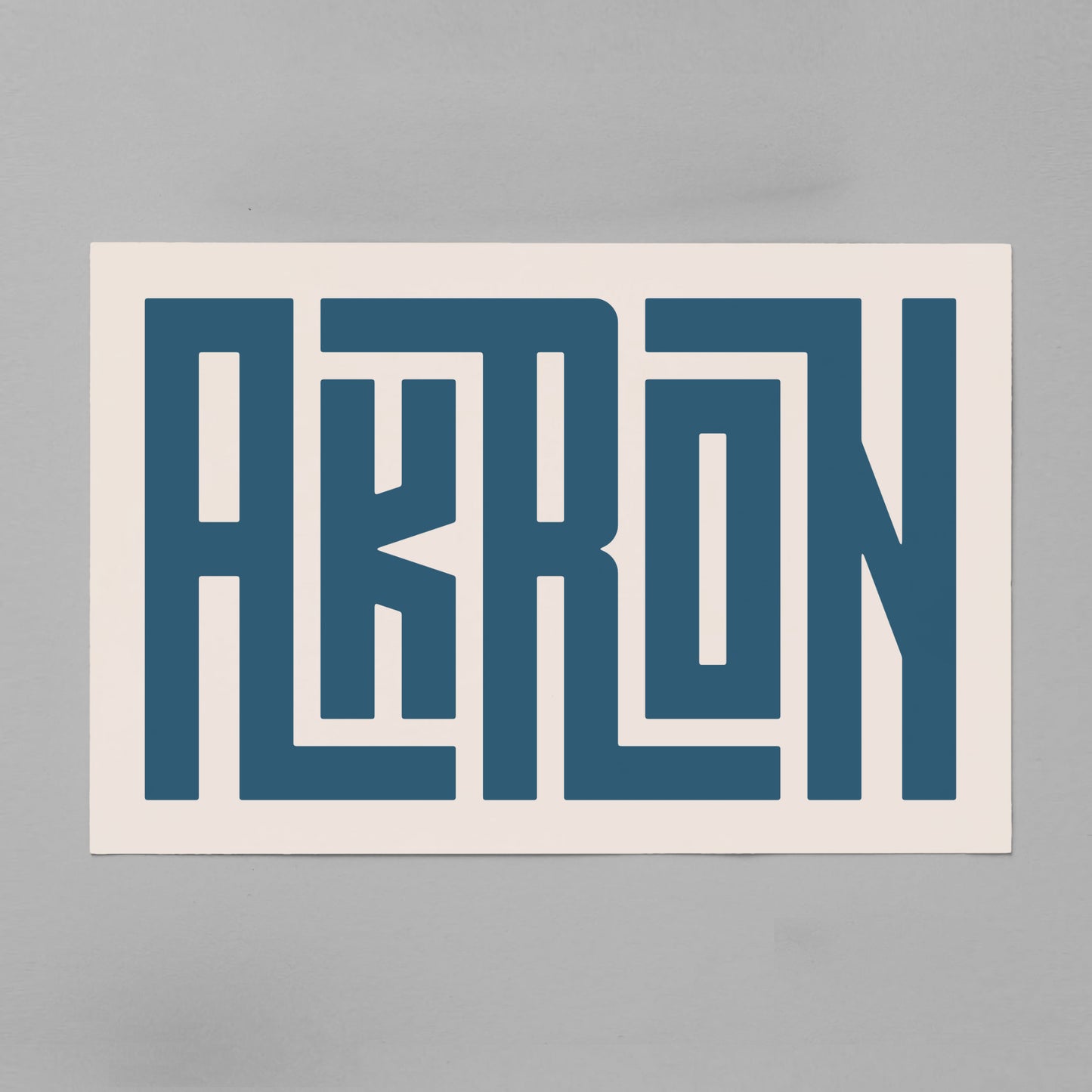 Unframed Akron Poster on Gray Background