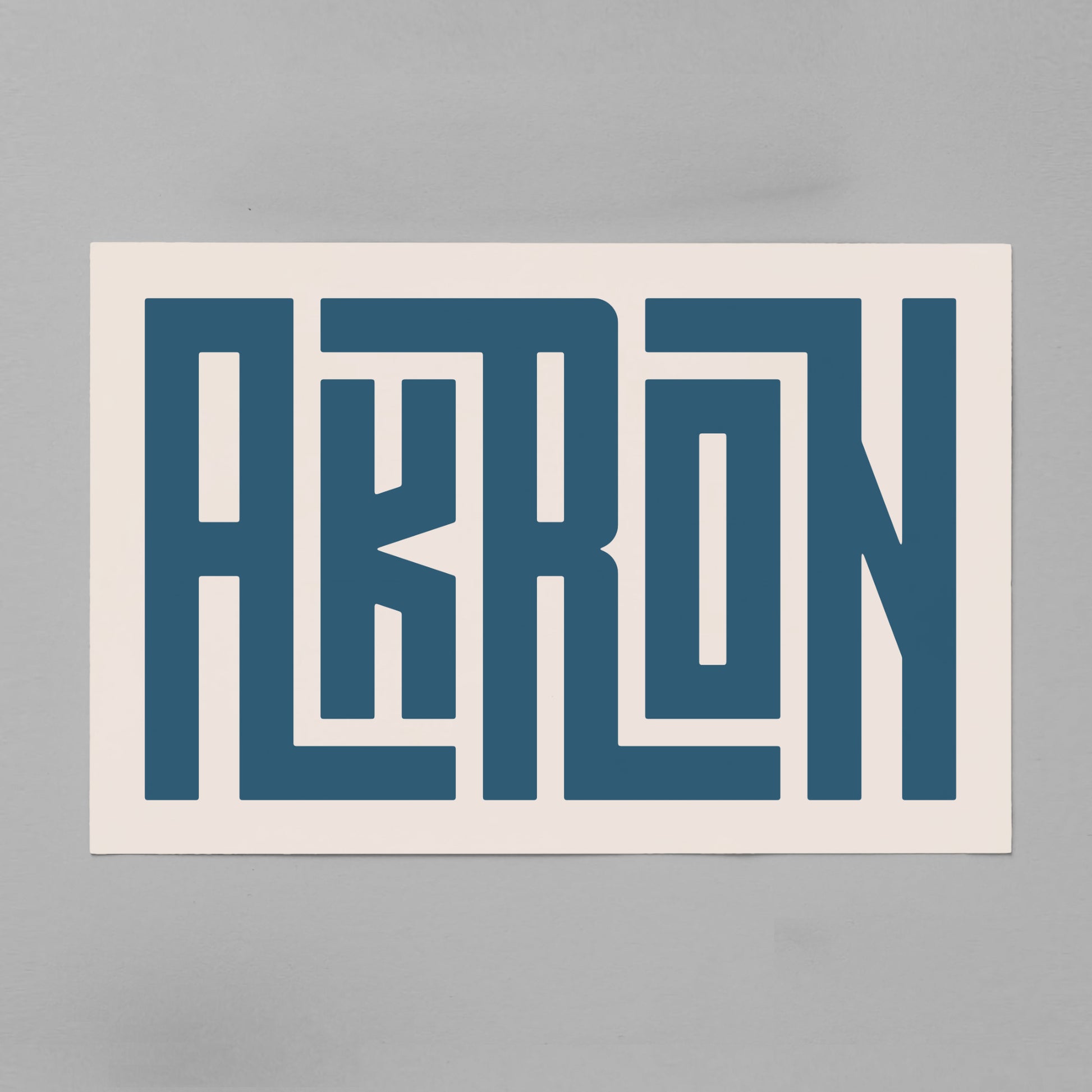 Unframed Akron Poster on Gray Background