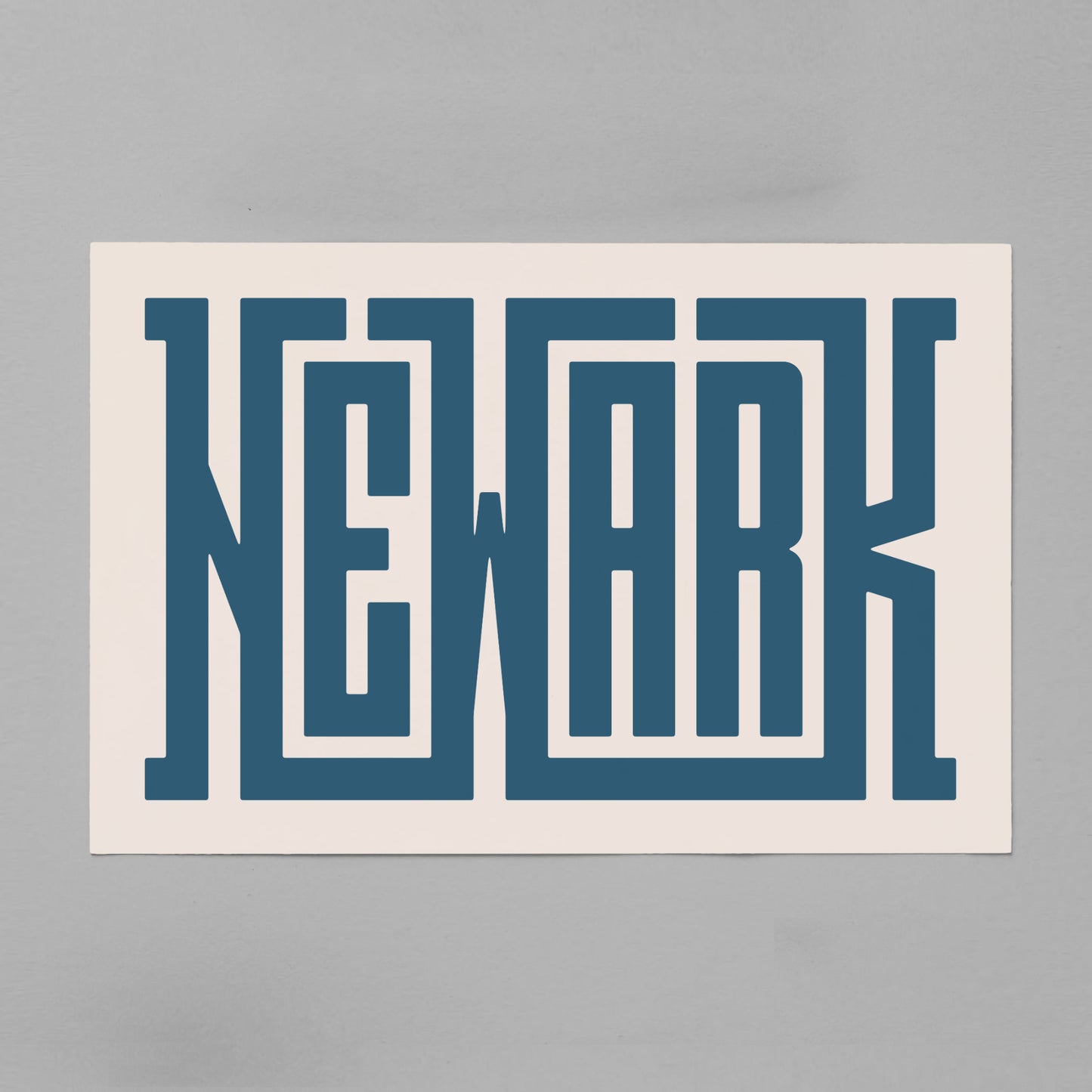 Unframed Newark Poster on Gray Background