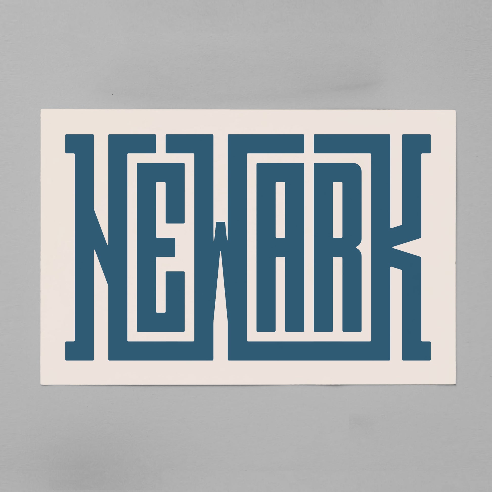 Unframed Newark Poster on Gray Background