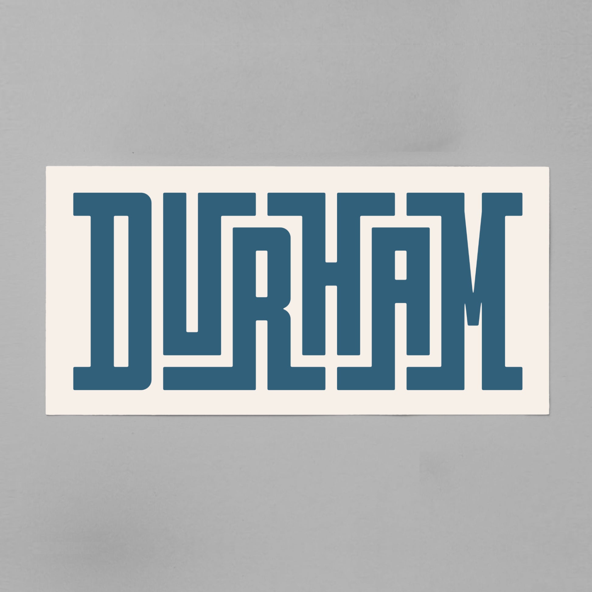 Unframed Durham Poster on Gray Background