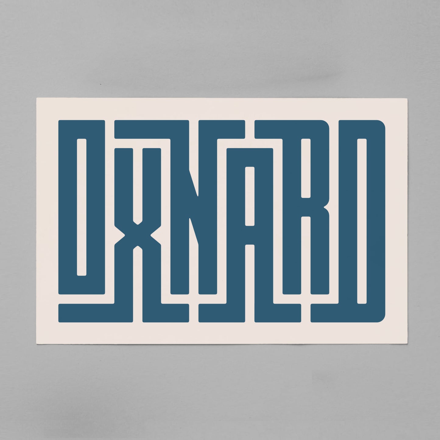 Unframed Oxnard Poster on Gray Background