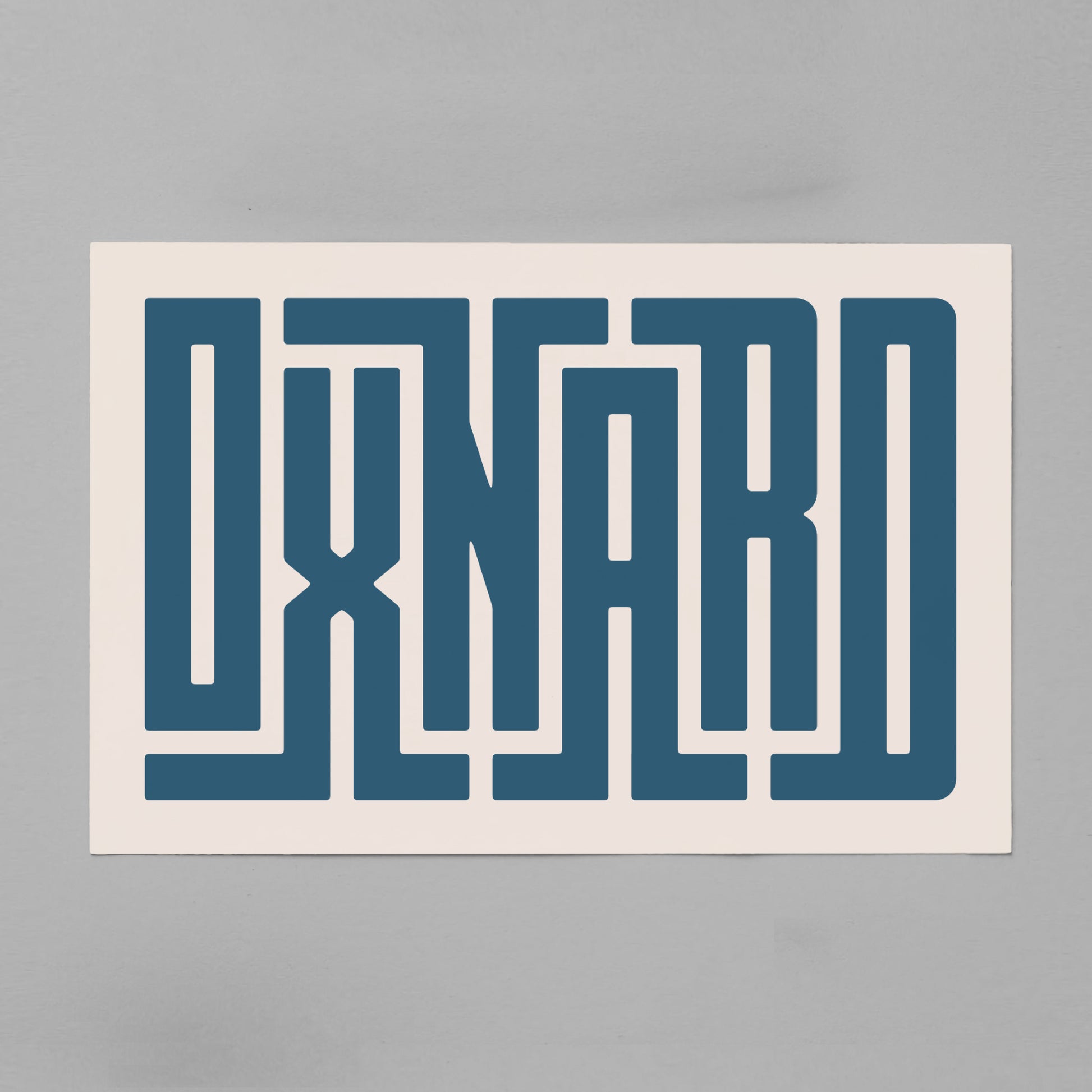 Unframed Oxnard Poster on Gray Background