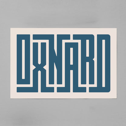 Unframed Oxnard Poster on Gray Background