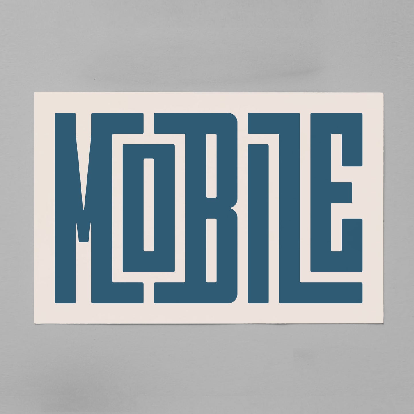 Unframed Mobile Poster on Gray Background