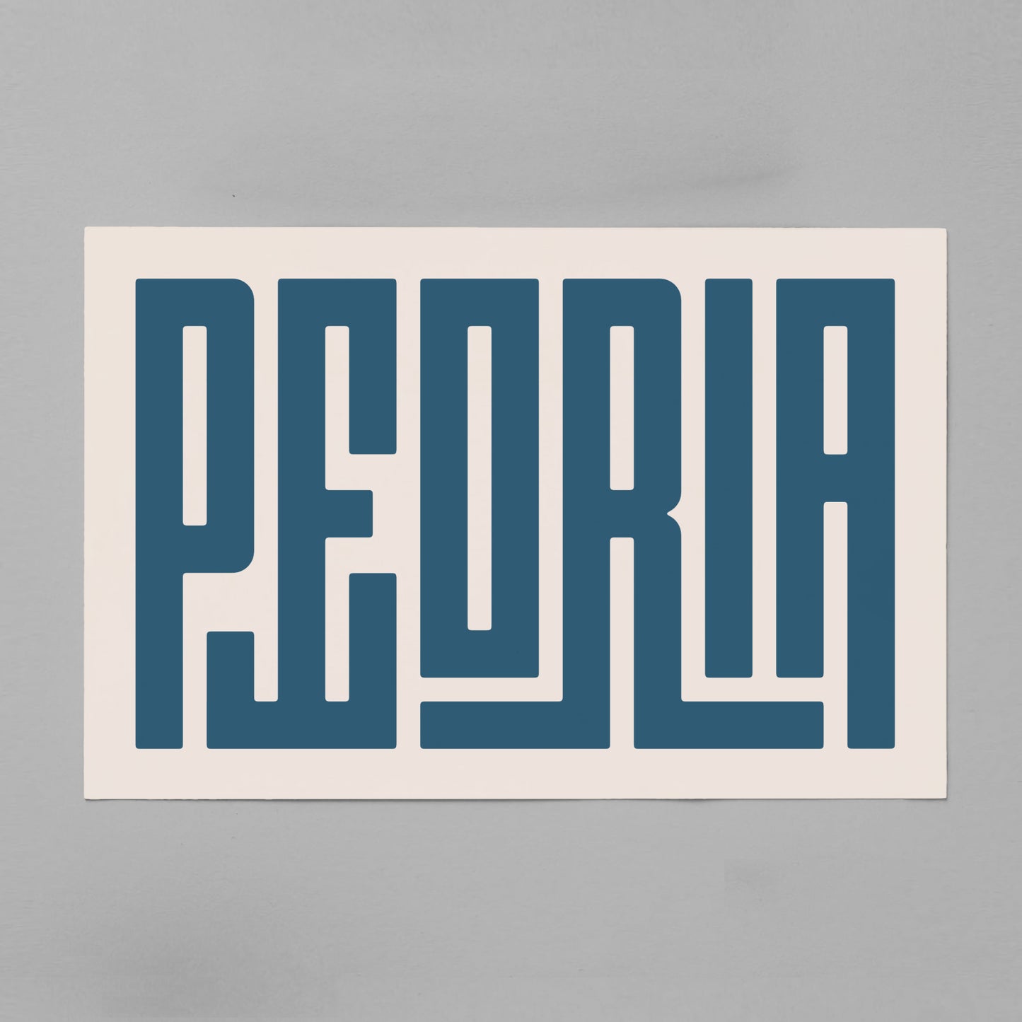 Unframed Peoria Poster on Gray Background