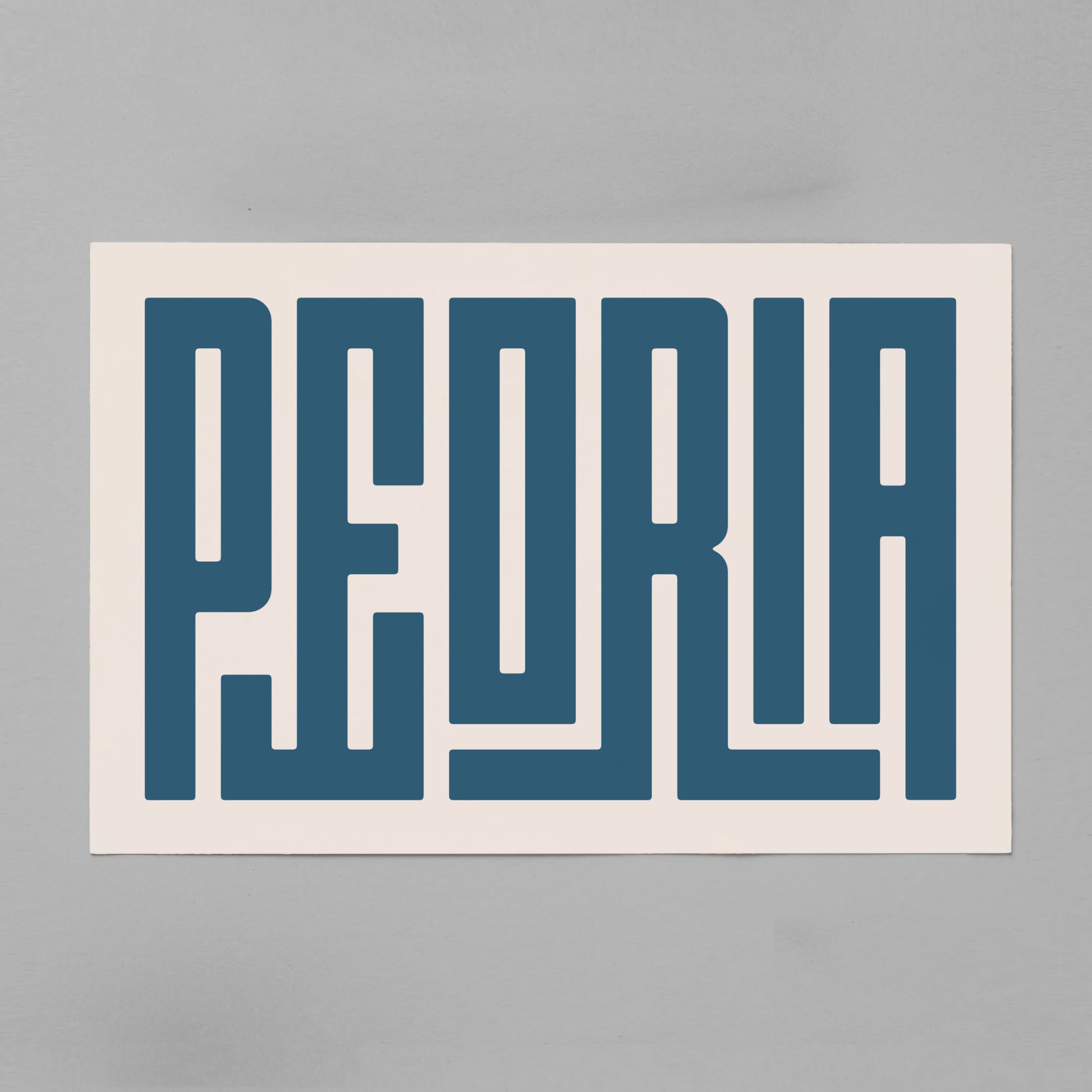 Unframed Peoria Poster on Gray Background