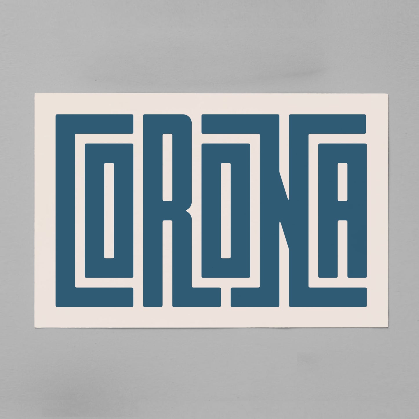 Unframed Corona Poster on Gray Background