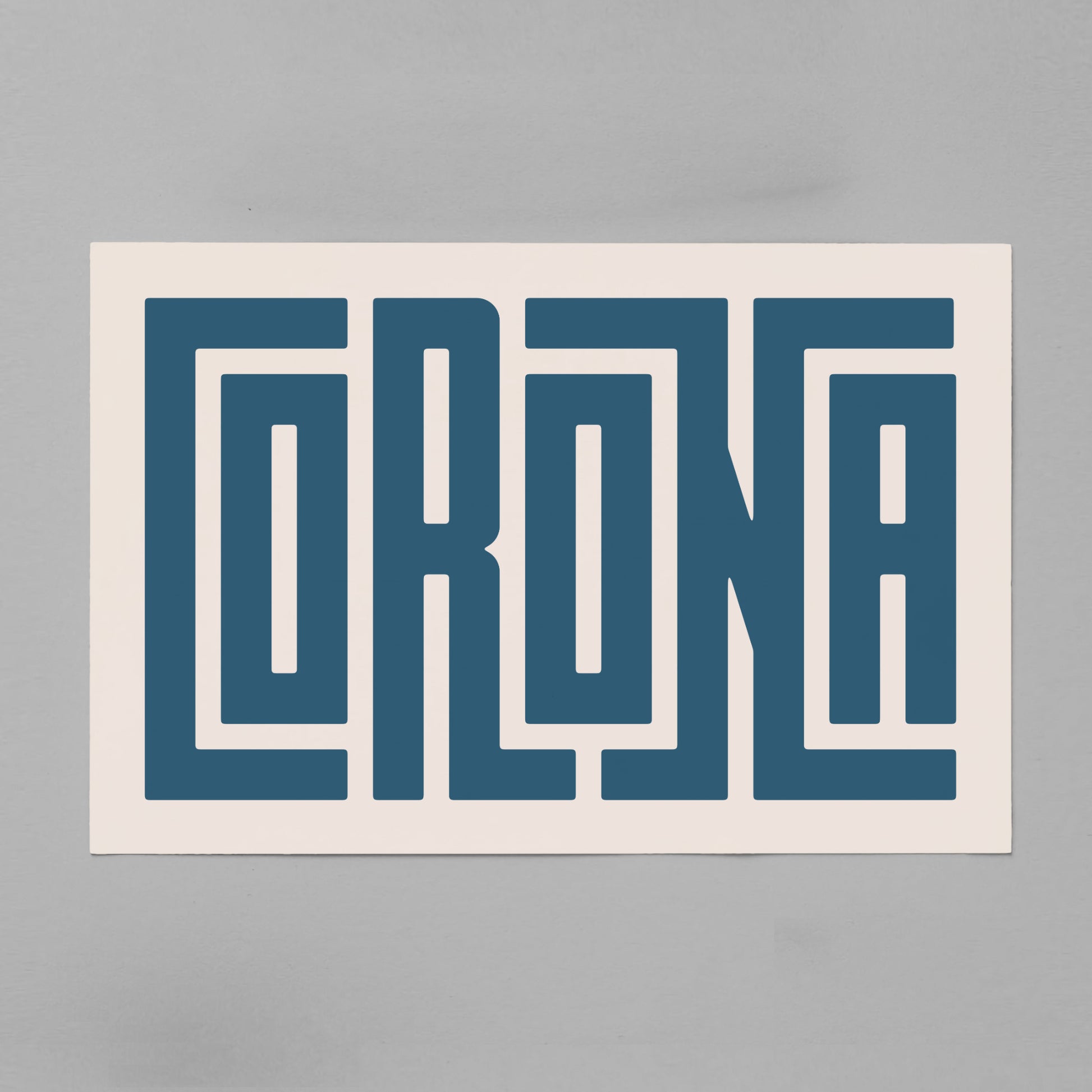 Unframed Corona Poster on Gray Background
