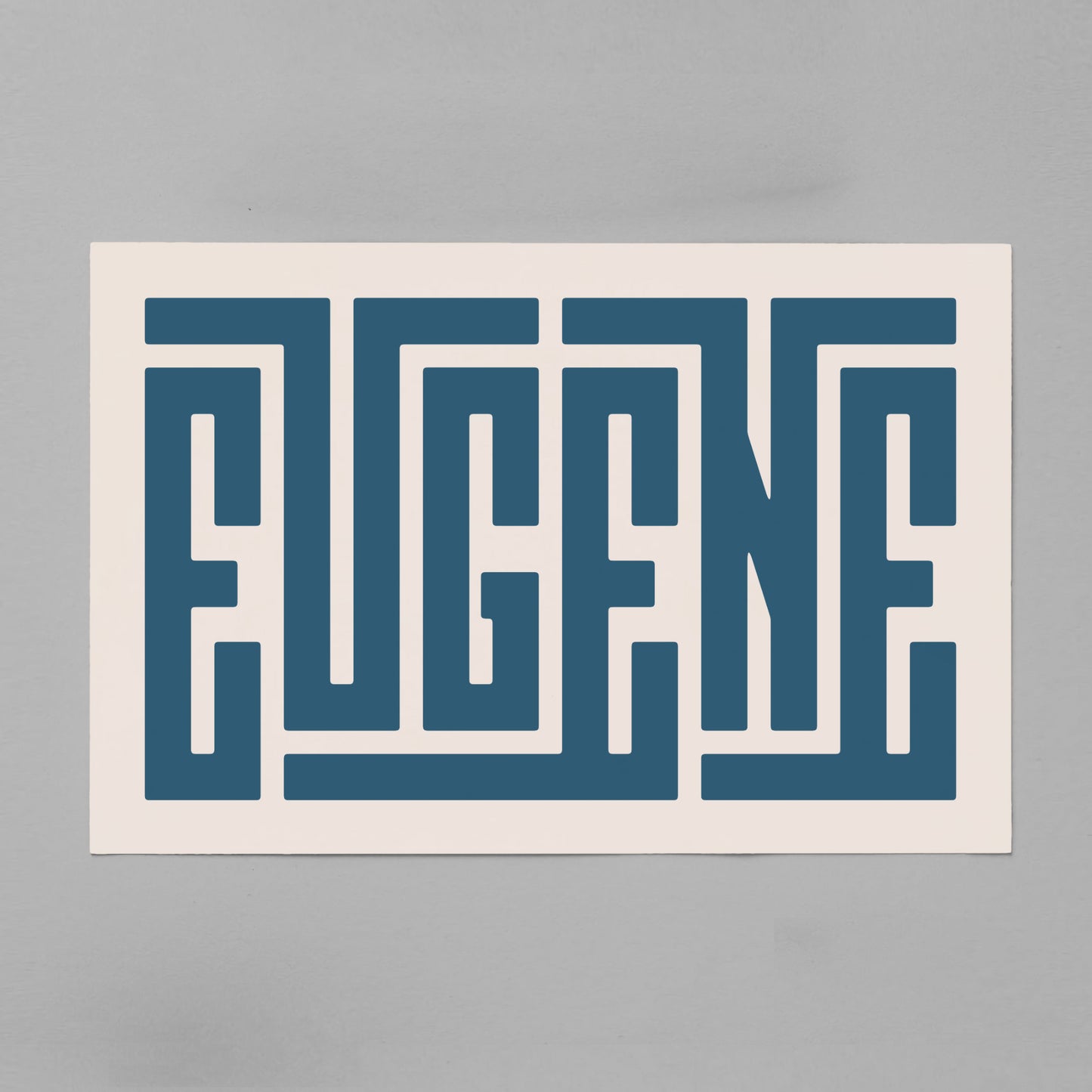 Unframed Eugene Poster on Gray Background