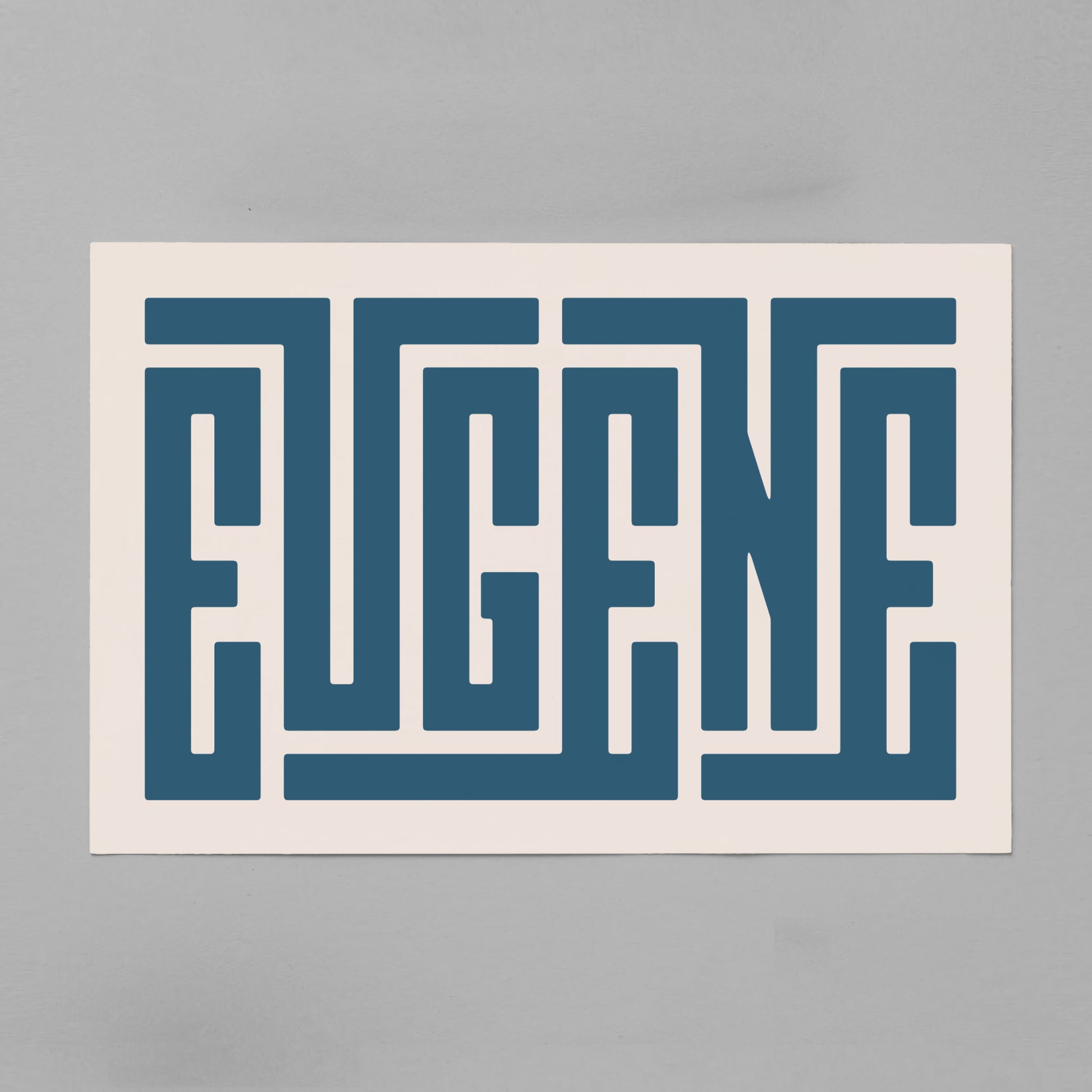 Unframed Eugene Poster on Gray Background