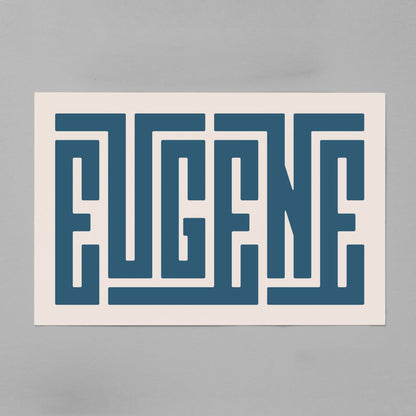 Unframed Eugene Poster on Gray Background