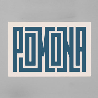 Unframed Pomona Poster on Gray Background