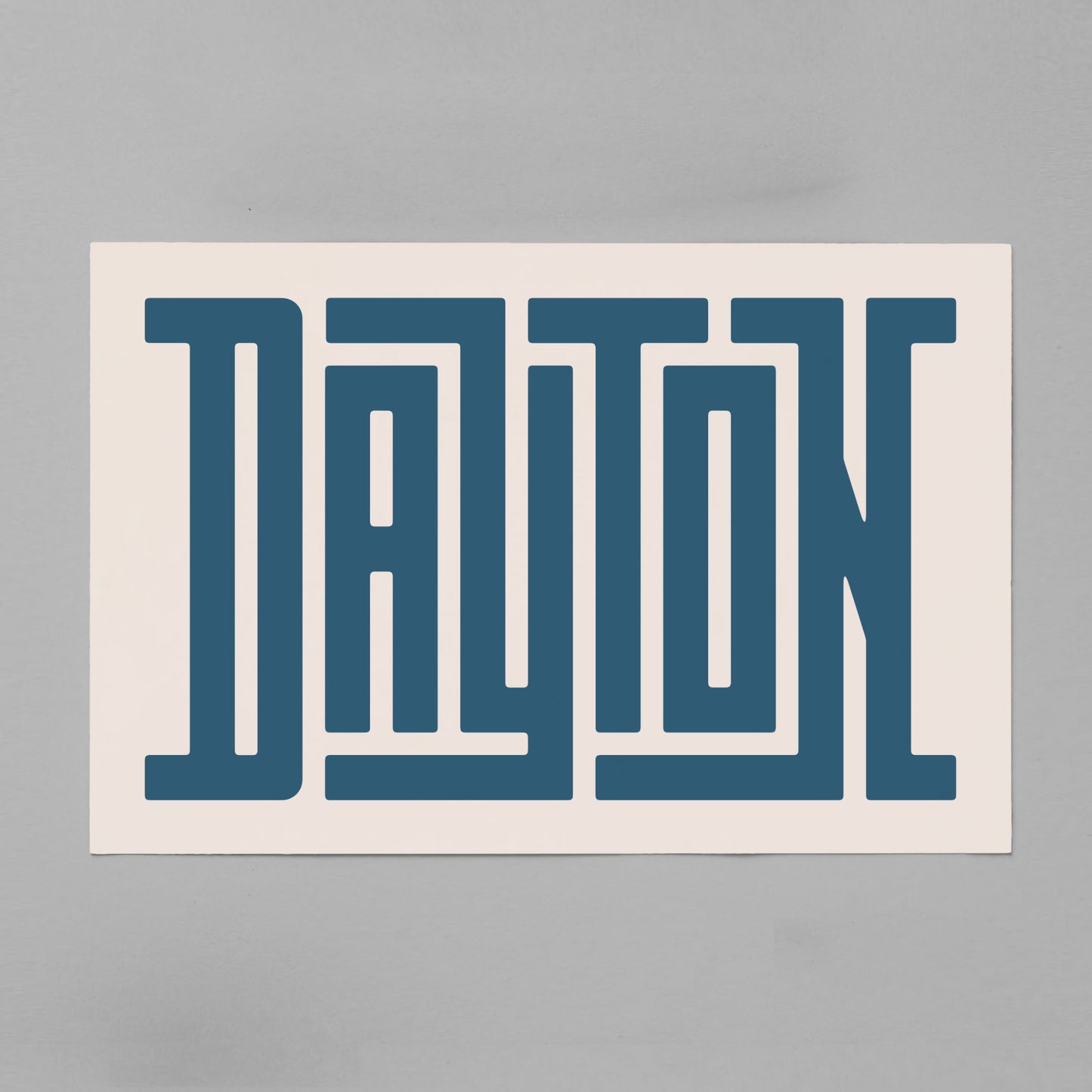 Unframed Dayton Poster on Gray Background