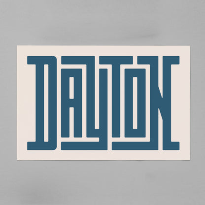 Unframed Dayton Poster on Gray Background