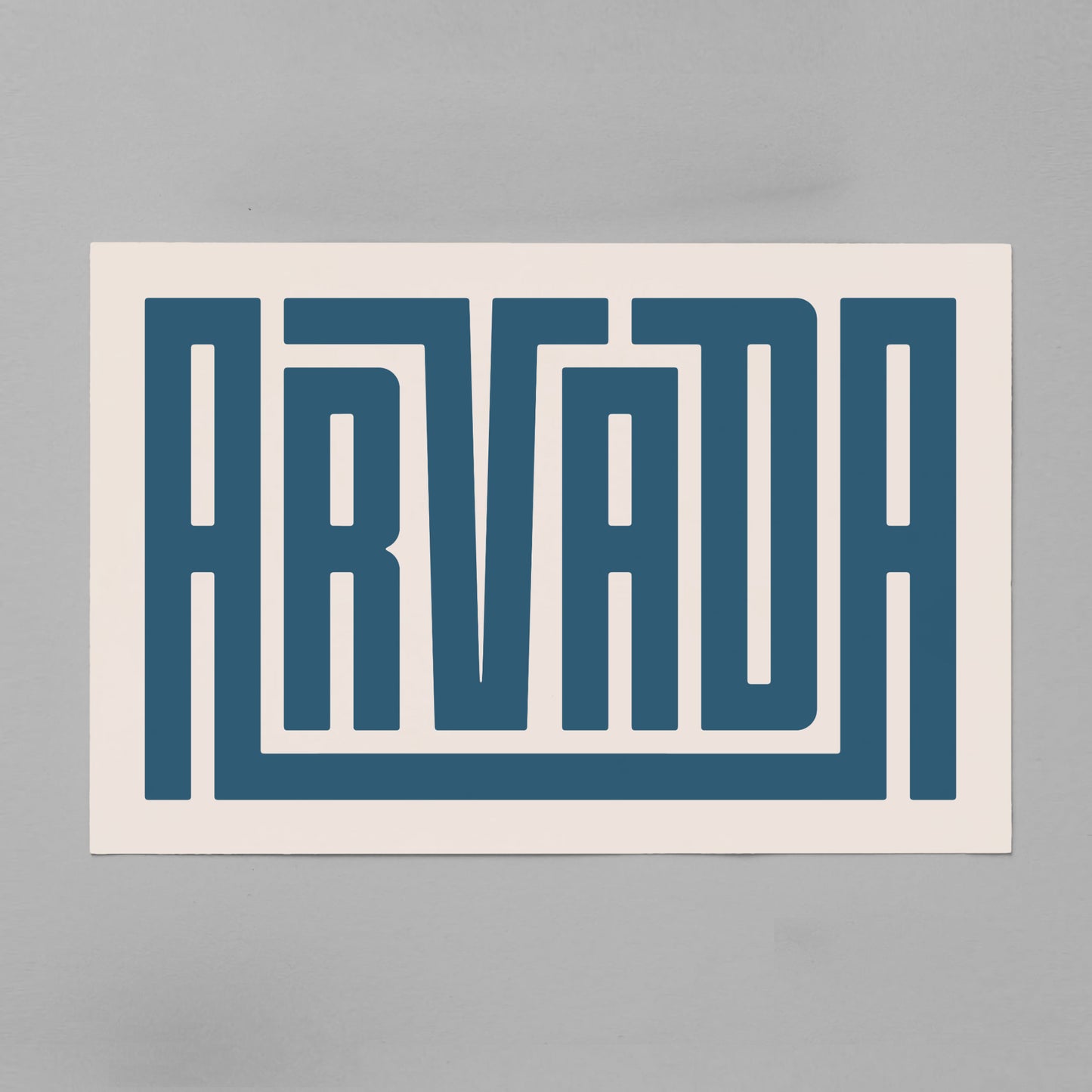 Unframed Arvada Poster on Gray Background