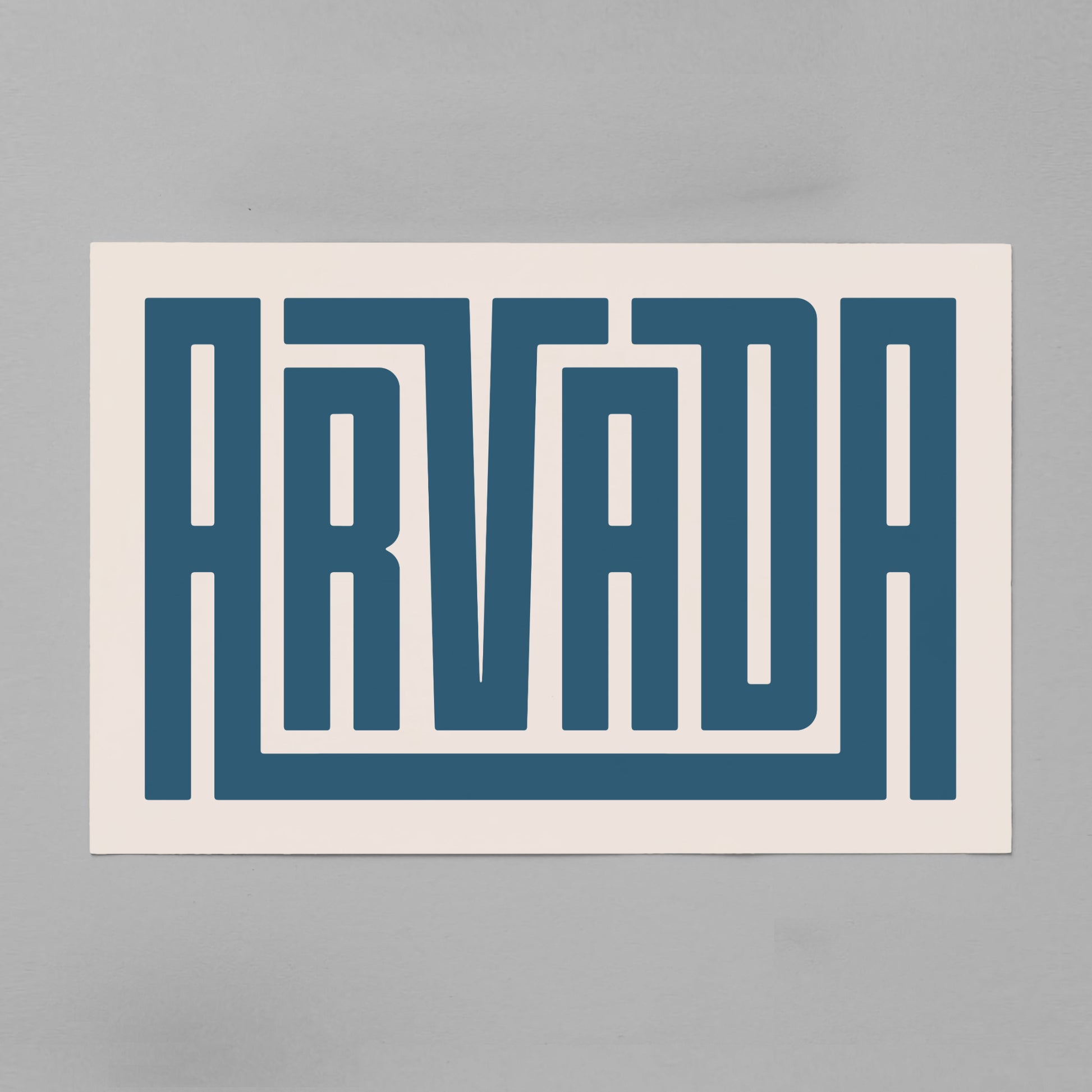Unframed Arvada Poster on Gray Background