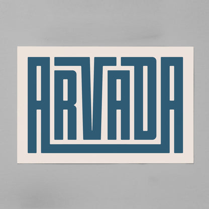 Unframed Arvada Poster on Gray Background