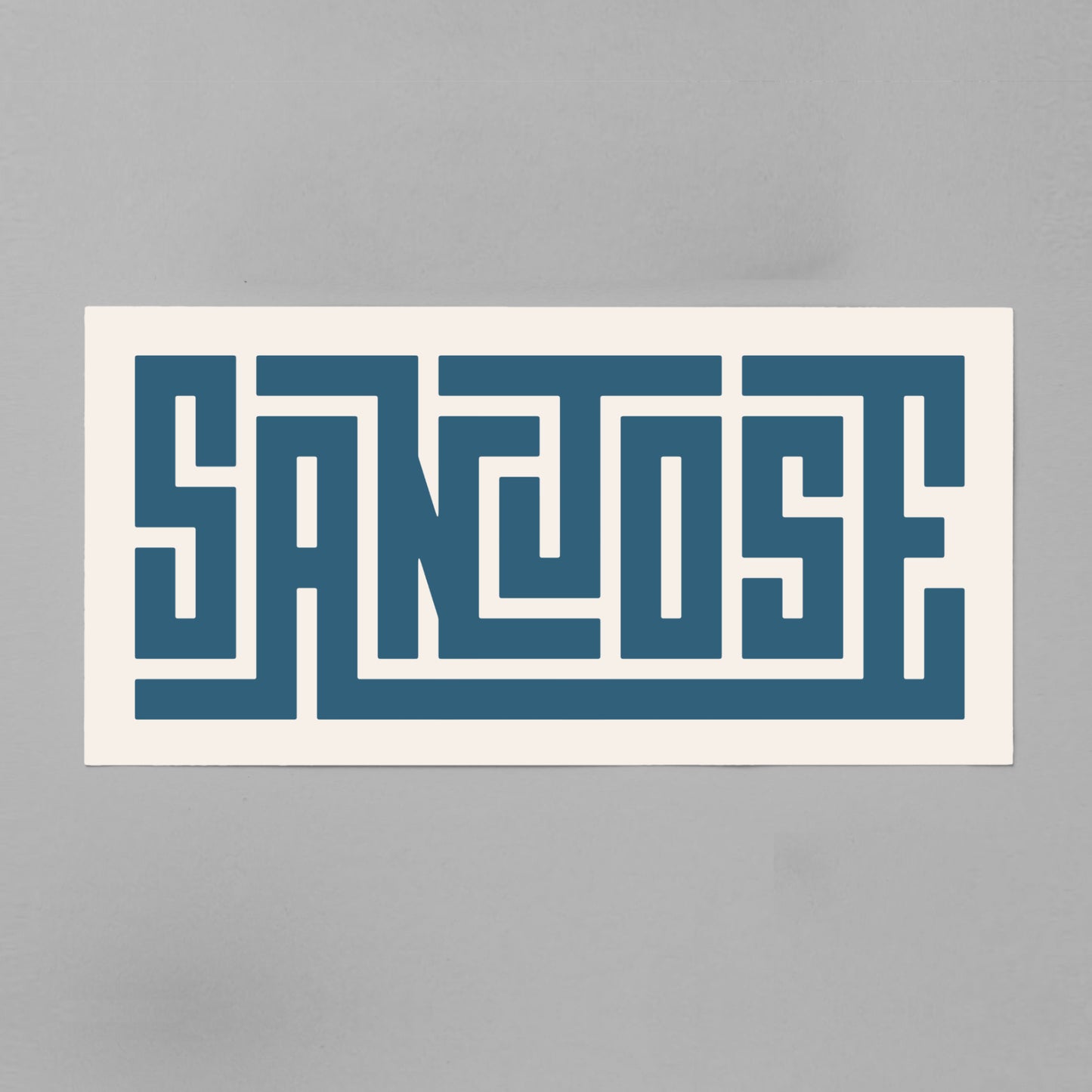 Unframed San Jose Poster on Gray Background