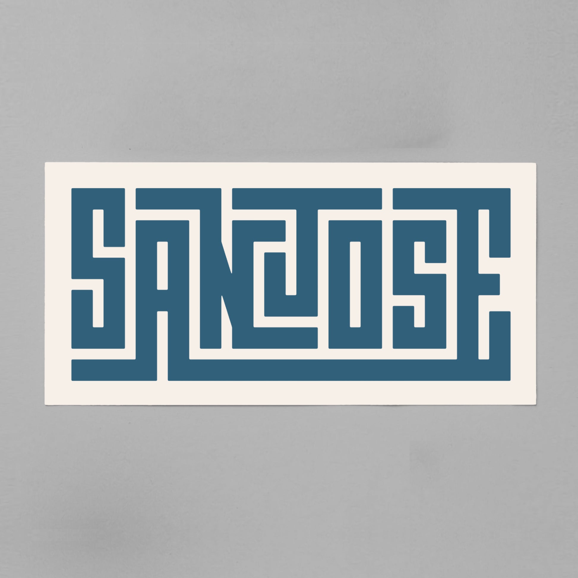 Unframed San Jose Poster on Gray Background