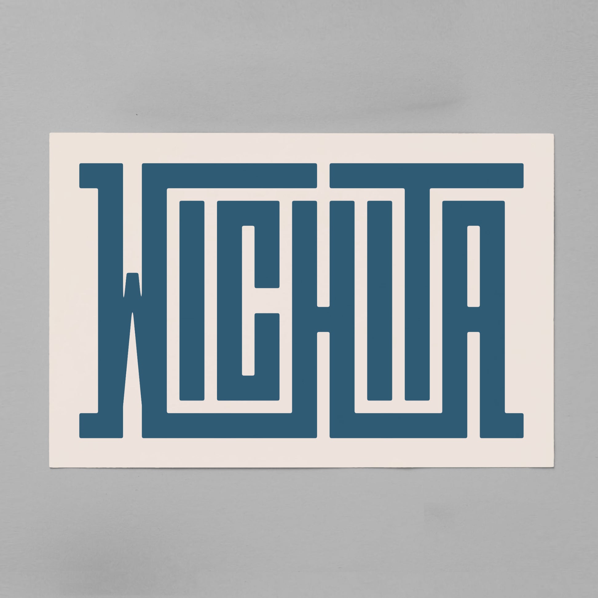 Unframed Wichita Poster on Gray Background