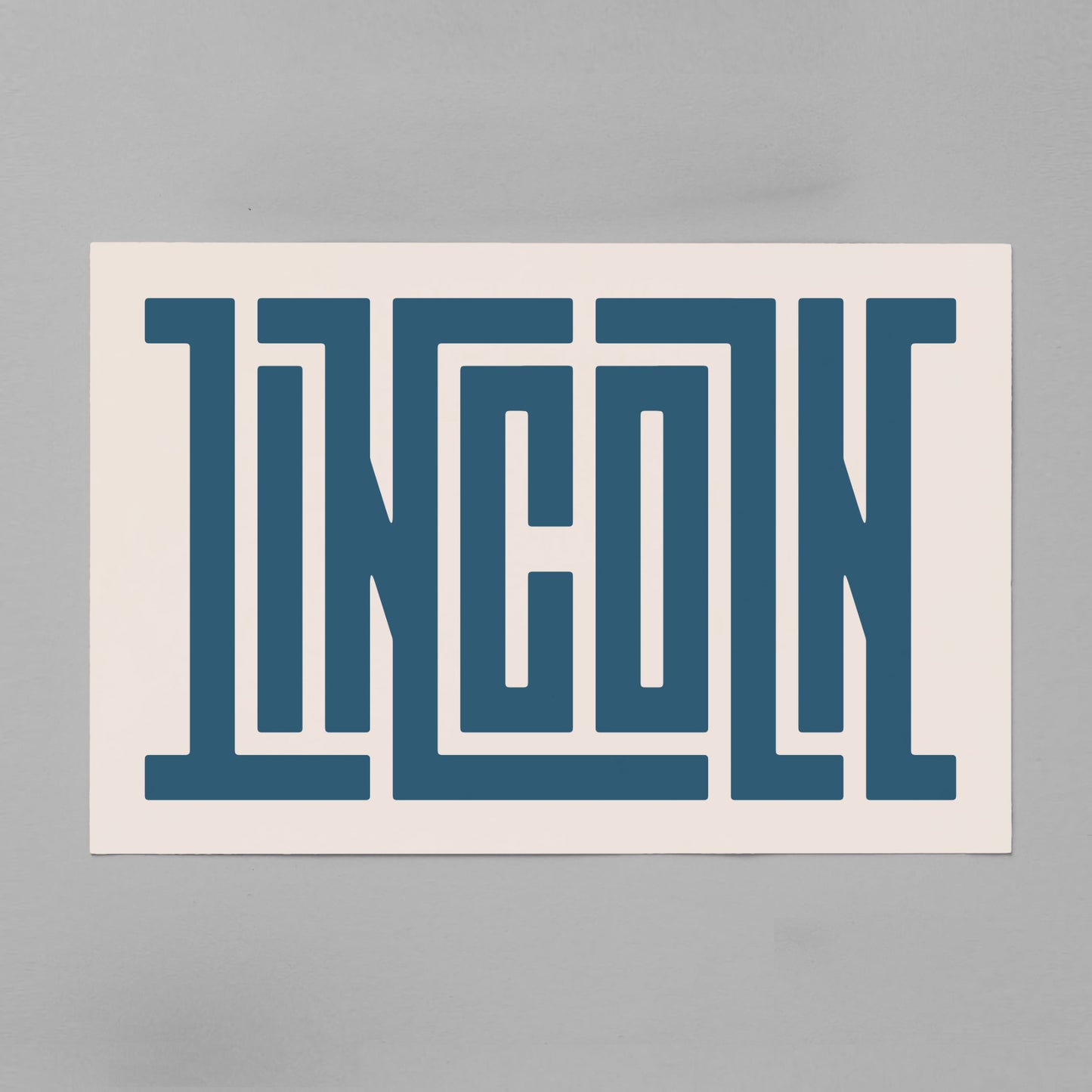 Unframed Lincoln Poster on Gray Background
