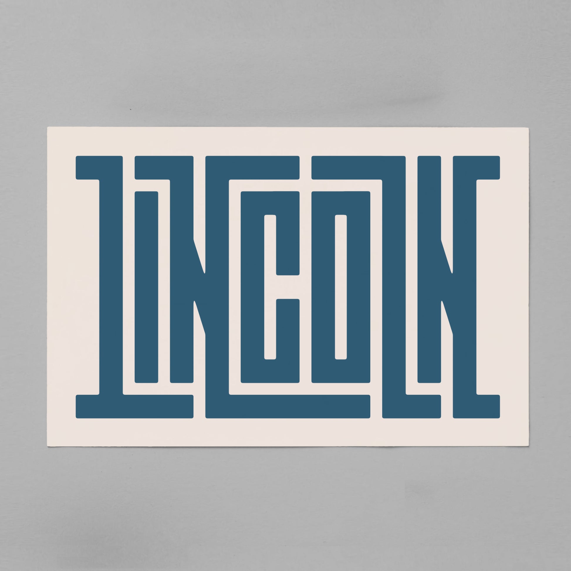 Unframed Lincoln Poster on Gray Background
