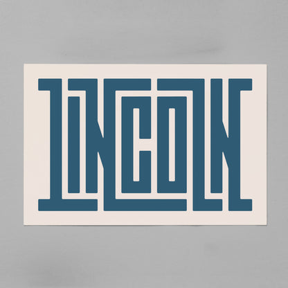 Unframed Lincoln Poster on Gray Background