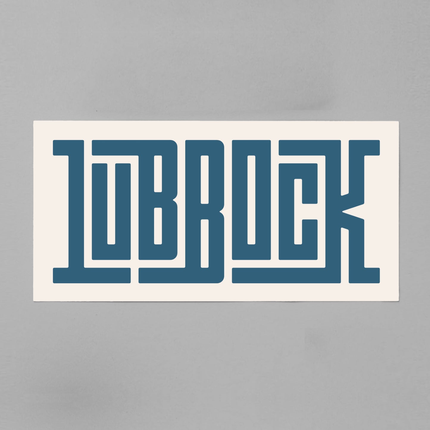 Unframed Lubbock Poster on Gray Background