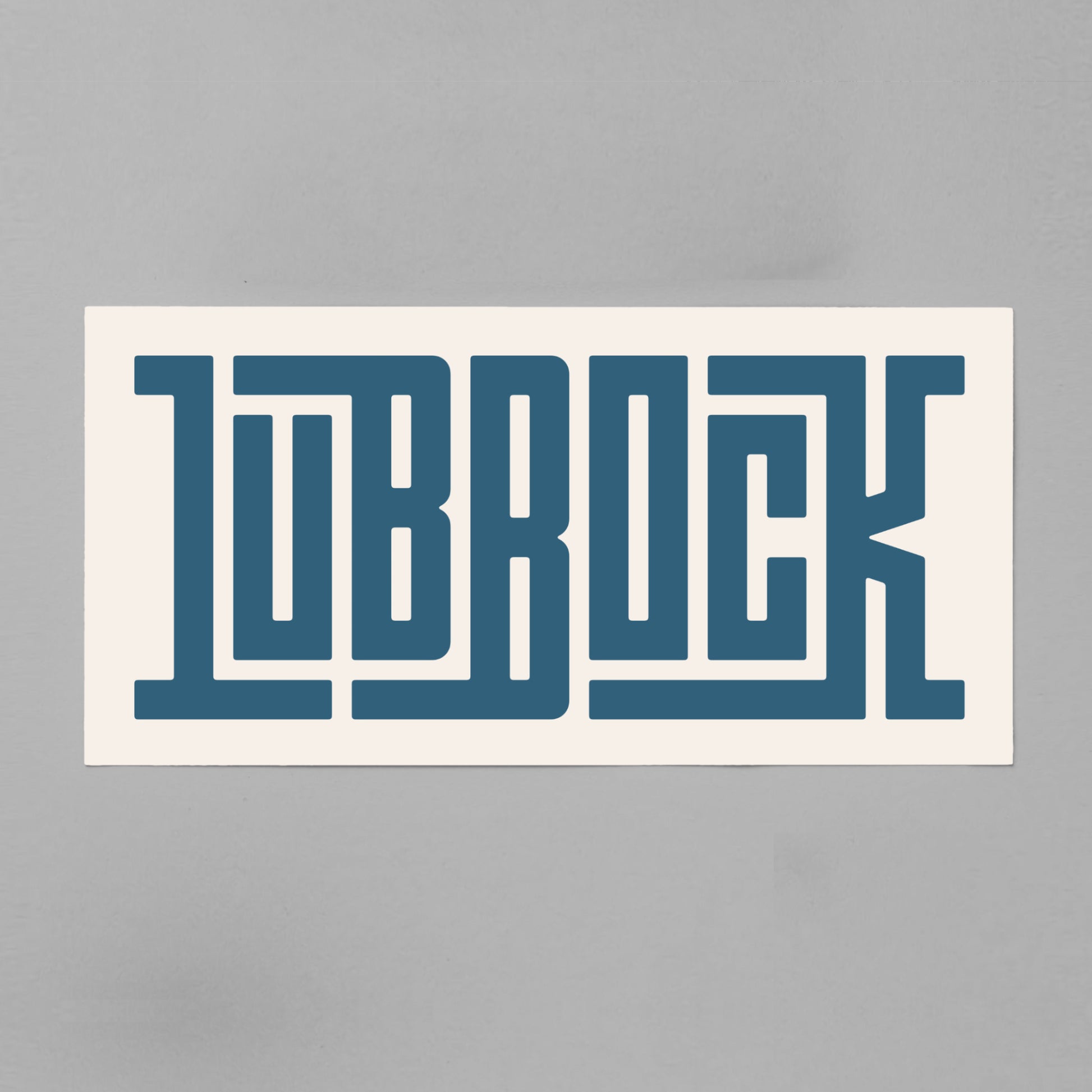 Unframed Lubbock Poster on Gray Background