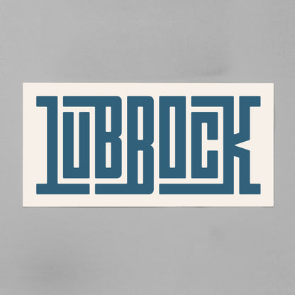 Unframed Lubbock Poster on Gray Background