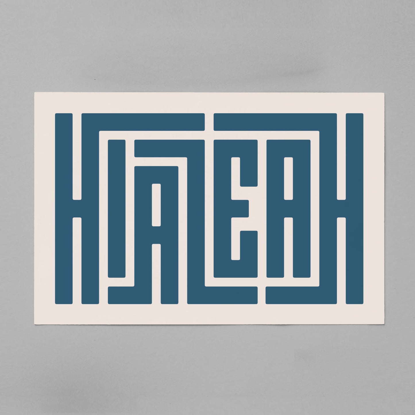 Unframed Hialeah Poster on Gray Background