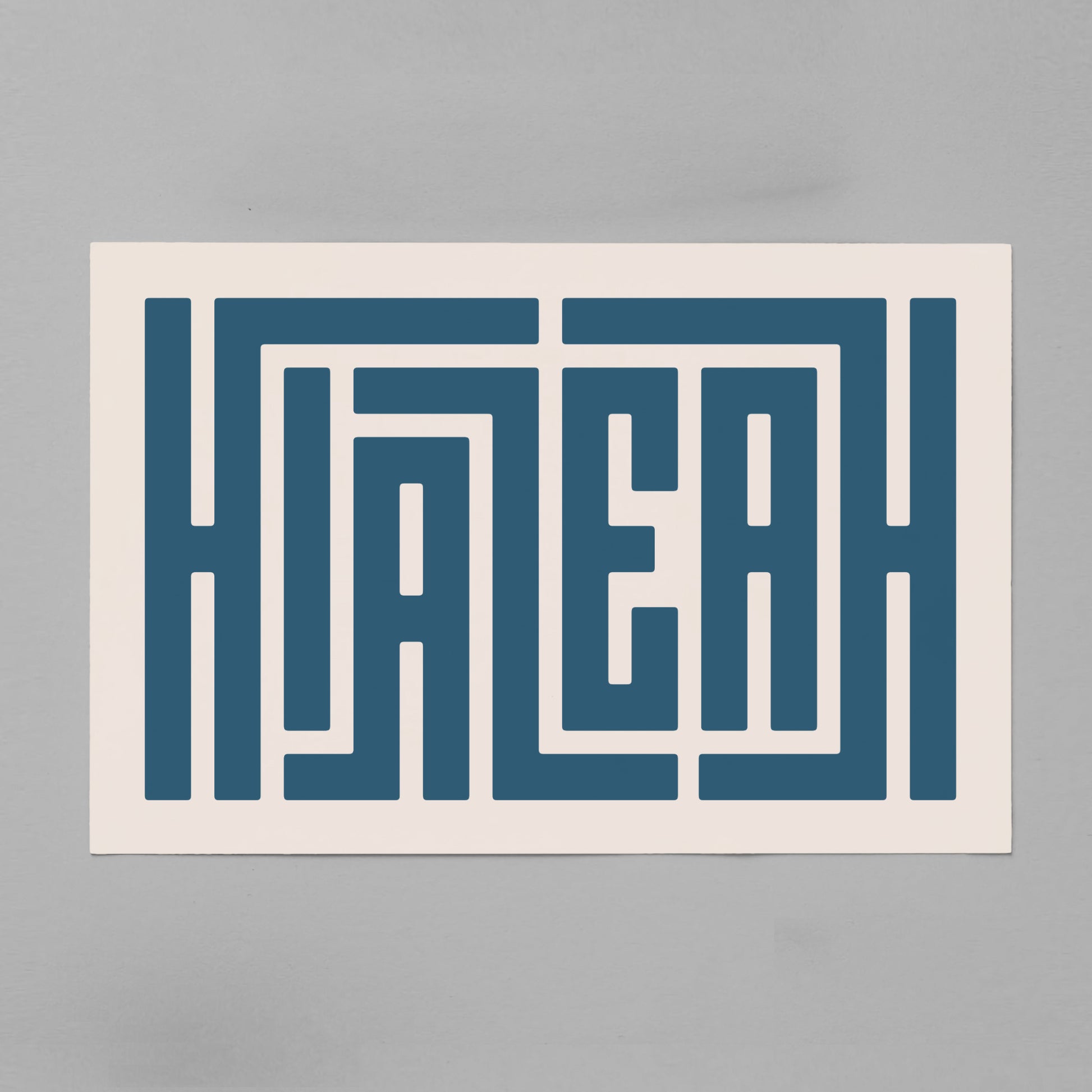 Unframed Hialeah Poster on Gray Background