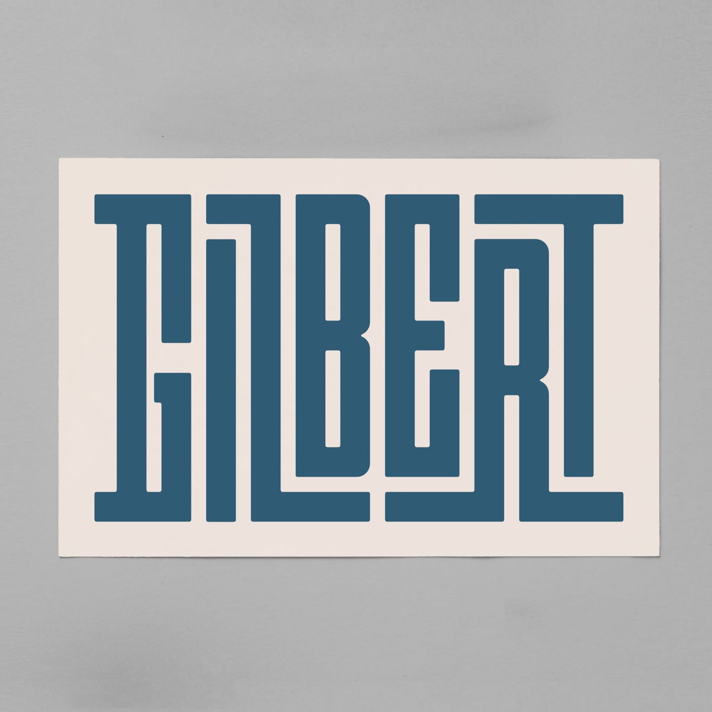 Unframed Gilbert Poster on Gray Background