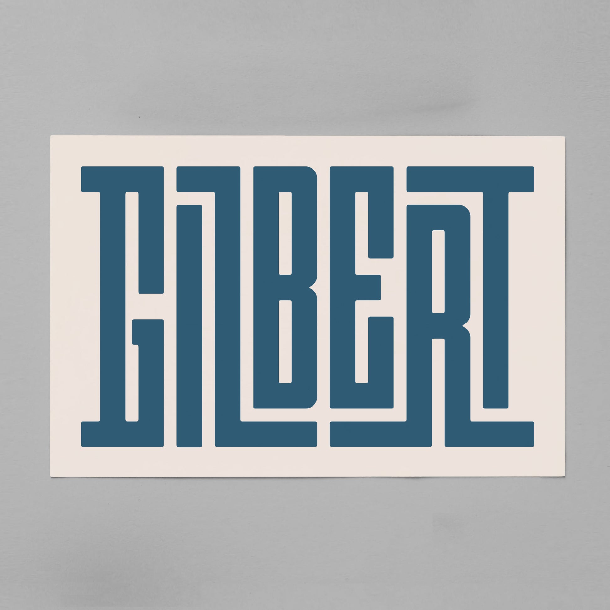Unframed Gilbert Poster on Gray Background