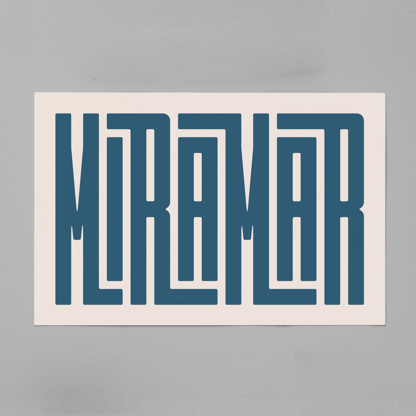 Unframed Miramar Poster on Gray Background