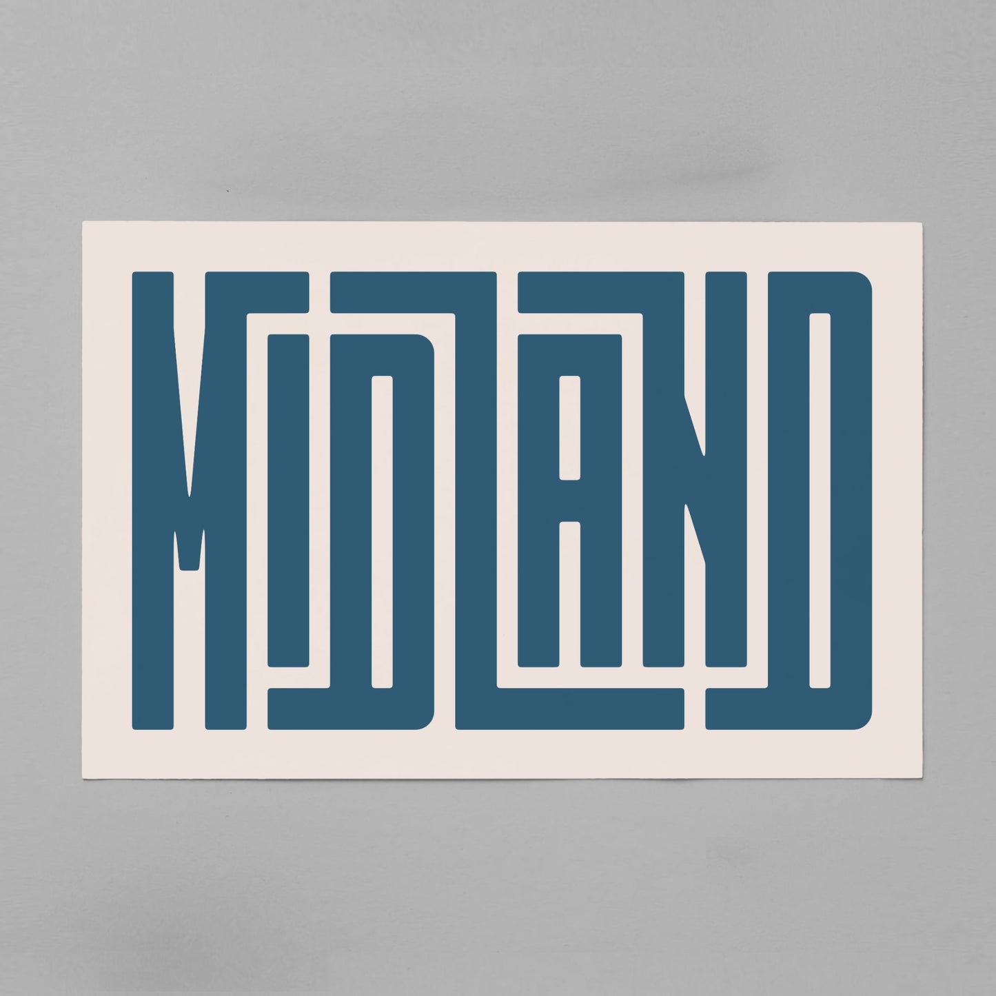 Unframed Midland Poster on Gray Background