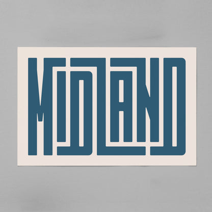 Unframed Midland Poster on Gray Background