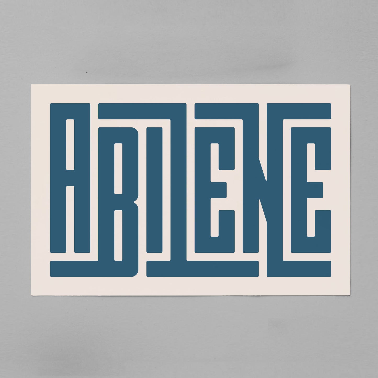 Unframed Abilene Poster on Gray Background